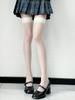 Calcetines negros de pantorrilla Lolita para niños primavera y verano calcetines finos de tubo medio medias blancas transparentes a la piel calcetines jk estilo académico japonés
