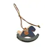 Colgante Decorativo de Caballo Mecedora de Cuero para Mujer, Llavero de Coche, Adorno para Espejo Retrovisor, Dijes de Bolso de Caballo Mecedora Venta al por Mayor