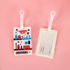 Etiqueta de equipaje de PVC cóncava-convexa con impresión de fábrica, etiqueta de goma con LOGO, pegamento flexible, cubierta de tarjeta de silicona, tarjeta de embarque creativa