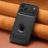 Adecuado para iPhone18Promax Carga Inalámbrica Magsafe Funda de Cuero para Teléfono Móvil Soporte para Coche Cubierta Protectora Magnética