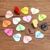 17x20mm Fivela de Coração Pendente Metalizada Pintada Brilhante Cor Mista Acessórios para Joias DIY Fivela de Franja para Bolsa
