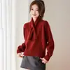 Suéter de punto tipo bufanda estilo coreano 2026, suéter de punto nuevo holgado para otoño e invierno, top cálido y adelgazante para mujer