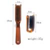 Peine Plegable Ámbar Cerdas de Cerdo Antiestático Sin Cuero Cabelludo Peine para el Cabello Compacto Portátil para Viaje