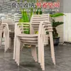 Mesa y Silla de Exterior Patio Jardín Terraza Exterior Balcón Nórdico Creativo Ocio Combinación de Mesa y Silla Retráctil para Varias Personas