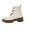 Botines gruesos estilo Martin para mujer de Amazon transfronterizos, botines vintage de punta redonda con cremallera lateral, botines para mujer de talla grande de primavera y otoño, estación independiente