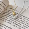 Collar de Cuentas Ovaladas, Collar Sencillo Estilo Coreano de Cobre Blanco Grueso Plateado, Cadena para Clavícula, Alto Nivel Estilo Ins, de Nicho y Versátil