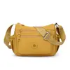Bolso de Hombro Único de Tela de Color Sólido Gran Capacidad Multicapa Casual para Viajes Diarios Bolso Cruzado Bolso para Mamá de Mediana Edad Mochila para Salir Bolso de Hombro Único