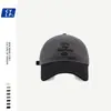Gorra de Béisbol Bordada con Letras de Marca de Moda Dongdaemun Unisex Estilo Coreano Moda Urbana Gorra con Bloques de Color Que Hace que la Cara se Vea Más Pequeña