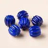 Lapis Lázuli Crudo Natural Cuenta Calabaza Pieza Tallada Cuenta Espaciadora Cuenta Cintura Superior Cuentas Budistas Pulsera Wenwan Accesorios para Joyería DIY
