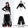 Conjunto de jazz para niñas, top cool de manga larga JAZZ hip-hop para niños, disfraz de actuación de danza JAZZ para niños