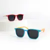 Óculos de Sol Infantis Moda Duas Cores Caixa de Unha de Arroz Óculos de Sol Personalizados Tendência Proteção Solar para Viagem Óculos de Sol com Proteção UV