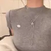Collar con Colgante de Flor Geométrica con Cuentas, Cadena para Suéter Estilo Étnico Retro, Accesorio para el Cuello Moderno y Elegante, Diseño de Nicho