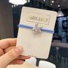 Corea del Sur linda ballenita diadema para el pelo fresca ins celebridad de Internet chica cuerda para el pelo diadema banda de goma cubierta de cuero tocado