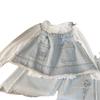 Liquidación no devuelve no cambia [orden racional] Conjunto de camisola de mezclilla y pantalón de pierna ancha