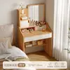 Tocador pequeño apartamento dormitorio alquiler simple moderno gabinete de maquillaje nuevo mesita de noche simple con espejo tocador de maquillaje