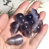 Adorno Colgante de Calabaza con Piedra Ojo de Gato, Tallado en Vidrio de Fondo Plano para Colgar en Coche DIY, Adorno para Colgar en Bolso, Decoración de Año Nuevo Accesorio Pequeño