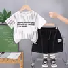 Conjunto de Ropa de Verano para Niños de 0 a 6 Años, Ropa Elegante de Verano para Bebés Niños, Conjunto Casual de Dos Piezas con Manga Corta, Moda al por Mayor
