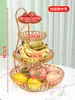 Bandeja de Frutas Luxo Acessível Mesa de Centro da Sala de Estar Caixa de Doces Cesta de Frutas Doméstica Multicamadas Aparência Elegante 2025 Porta-Petiscos Bandeja de Frutas