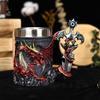 Exportación a Europa, vaso de cerveza de alta calidad con forma de espada de dragón, taza creativa con estatua de dragón en 3D, taza de agua de acero inoxidable.