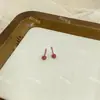 Ventas Directas de Fábrica Serie Rojo Brillante de Cerámica de Zirconia Pendientes Rojo Retro Biocerámico para Perforaciones en las Orejas Pendientes de Atmósfera
