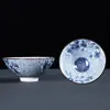 Taza de té cerámica sombrero maestro taza de té pintada a mano té individual taza de té japonés azul y blanco porcelana taza de té juego de té kung fu cuenco de té al por mayor
