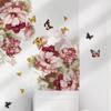 Pegatina de Pared de Flor Grande de Peonía Mariposa Transfronteriza Dormitorio Sala de Estar Fondo de Mesita de Noche Mural de Decoración Artística para el Hogar Autoadhesiva