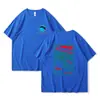 Venda Quente Transfronteiriça Primavera e Verão Novo Estilo Japonês Fresco Tendência Marca Estampada Gola Redonda Manga Curta Casal Estudante Camiseta Top Unissex