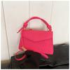 Bolso bandolera pequeño cuadrado de estilo occidental para uso diario, estilo simple, moderno, de color sólido, para el hombro y la mano, para otoño de 2024