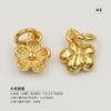 Colgante de calabaza con forma de linterna china bañada en oro de plata S925, ideal como pulsera o collar.