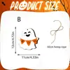Placa Decorativa de Halloween Fofa e Peculiar de Fantasma Branco com Corda para Pendurar, Perfeita como Presente Decorativo