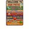 Bienvenido a Nuestro Patio Letrero Metálico Decoración Interior Bar Comercio Electrónico Transfronterizo Amazon Venta Caliente