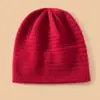 Nuevo Sombrero 100% Cachemir Otoño e Invierno para Mujer Combinación de Colores Sombrero Cálido Sombrero para Cubrir la Cabeza Sombrero de Punto Moda Casual
