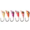 Anzol Chumbo Jig Cabeça Rosqueado 6 Cores Transfronteiriço 1.1g Micro Colorido Anzol Pesca Gelo Isca Artificial Peixe Macio