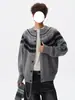 Cardigan de tricô jacquard Fair Isle masculino outono estilo coreano solto estilo preguiçoso malha jaqueta casual cleanfit