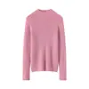 Suéter de Punto de Seda y Cachemira con Cuello Alto y Cremallera, Ajuste Delgado, Capa Base, Nuevo para Otoño e Invierno 2025