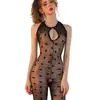 Nuevo Mono Sexy de Medias, Tirantes Jacquard de Puntos, Uniforme con Espalda Abierta, Caliente Tentación, Transparente de Encaje