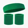 Set de Muñequera y Cinta para la Cabeza Deportiva Transfronterizo Transpirable Absorbente de Sudor Unisex para Deportes Fitness Baloncesto Voleibol Muñequera Anti-Esguince