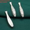 Accesorios de plata de ley, gota de plata de 99 pies, pegamento, pez dorado, flor, curva, accesorios para tubería, retro, plata dura 3D, bricolaje, material hecho a mano, joyería