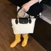 Bolsa Longxiang Popular Europeia e Americana Bolsa Feminina Mini de Mão com Padrão Bolsa de Mão Fashion Versátil Bolsa de Ombro Transversal