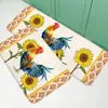 Alfombrillas de Suelo Estilo Nórdico Estampado de Plantas Transfronterizas Alfombrillas Absorbentes para Cocina Alfombrillas Antideslizantes Resistentes a Manchas para Baño Alfombra para Dormitorio Felpudos