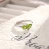 Anillo de apertura con piedra natural de amor en plata esterlina S925, estilo transfronterizo, para mujer, estilo europeo y americano, ligero, de lujo, ajustable.
