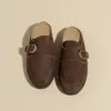 Sandalias Birkenstock retro estilo francés de suela blanda y punta cerrada para mujer, nueva colección otoño 2026, estilo cómodo y relajado, medias pantuflas Birkenstock de cuero suave