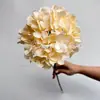 Flor de seda de hortênsia feltro à mão atacado mesa flor artificial molhada arranjo de casamento flor artificial 90 cabeças hortênsia única