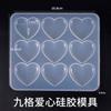 Molde de gota de cristal DIY forma irregular nueve amor creativo pastel molde de silicona al por mayor