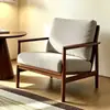 Silla Hank de madera maciza estilo nórdico, sillón individual para apartamentos pequeños, hoteles y casas de huéspedes, conjunto de mesa y silla de sofá perezoso para el ocio