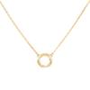 Bajo el Baniano Plata S925 Verano Nuevo Collar Anillo Möbius para Mujer Nicho Diamante Collar Clavícula de Alta Gama