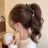 Accesorio para el Cabello Semirecogido Estilo Nuevo 2026: Pinza de Plátano de Malla, Pinza de Garra Francesa con Lazo Negro, Pinza para el Cabello de Lunares para la Parte Posterior de la Cabeza
