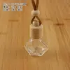Colgante de botella de perfume de coche con cubierta de dos líneas, transparente, botella vacía, colgante de coche, colgante de coche, fabricantes de colgantes de alta calidad al por mayor