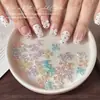 Accesorios para Uñas con Moño de Cinta Perlado Nuevo Colorido Mixto Transparente Satén Moño Decoración de Uñas DIY