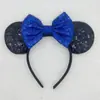Diadema de Lentejuelas con Lazo para Parque de Atracciones Transfronterizo Diadema Dulce con Orejas de Ratón de Dibujos Animados Lindos Accesorios para el Cabello